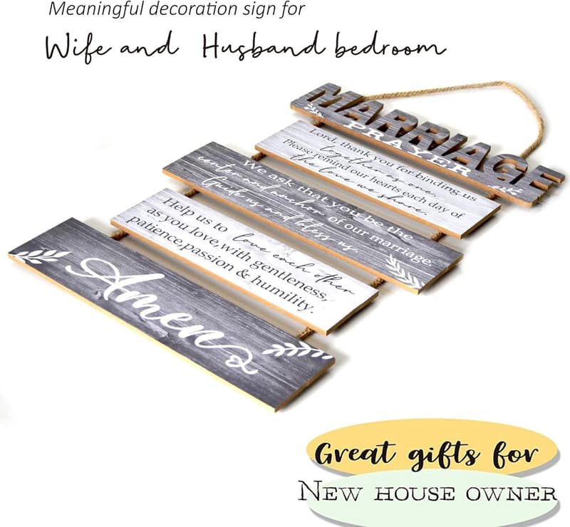 Bridal Shower Rustic Marriage Sign for Couples - 5 Panel Decor