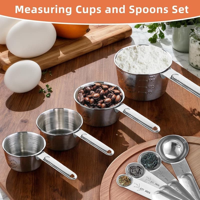 2025 Wedding Gifts: Measuring Cups & Spoons Set for Couples