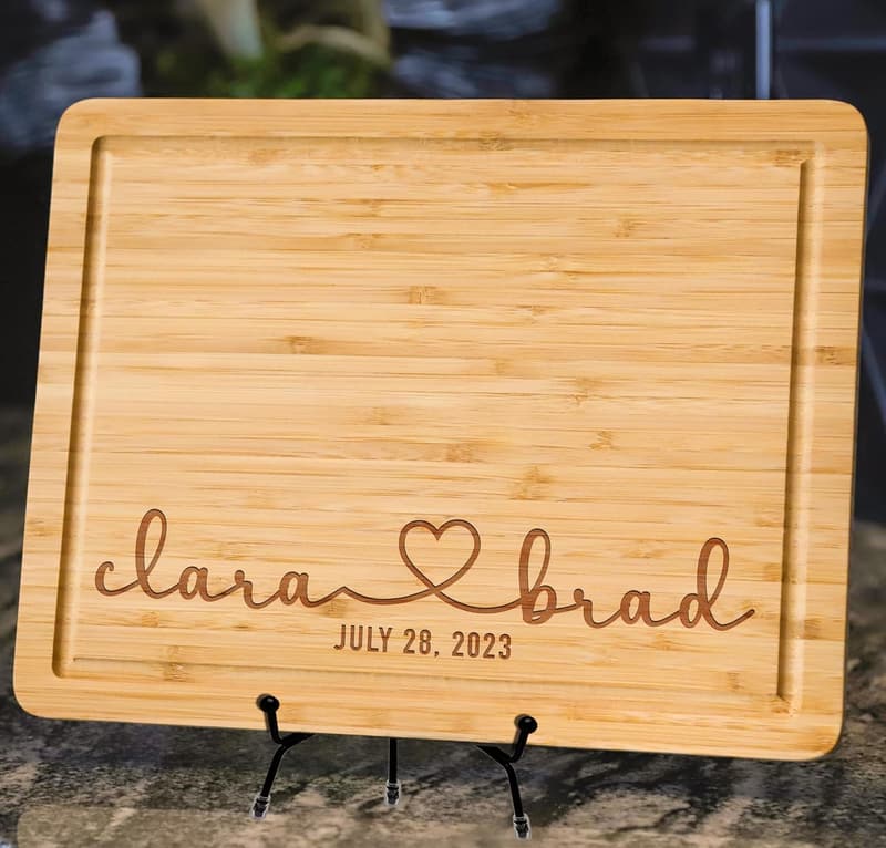 Custom Engraved Cutting Board for Couples - Perfect Gift for Anniversaries