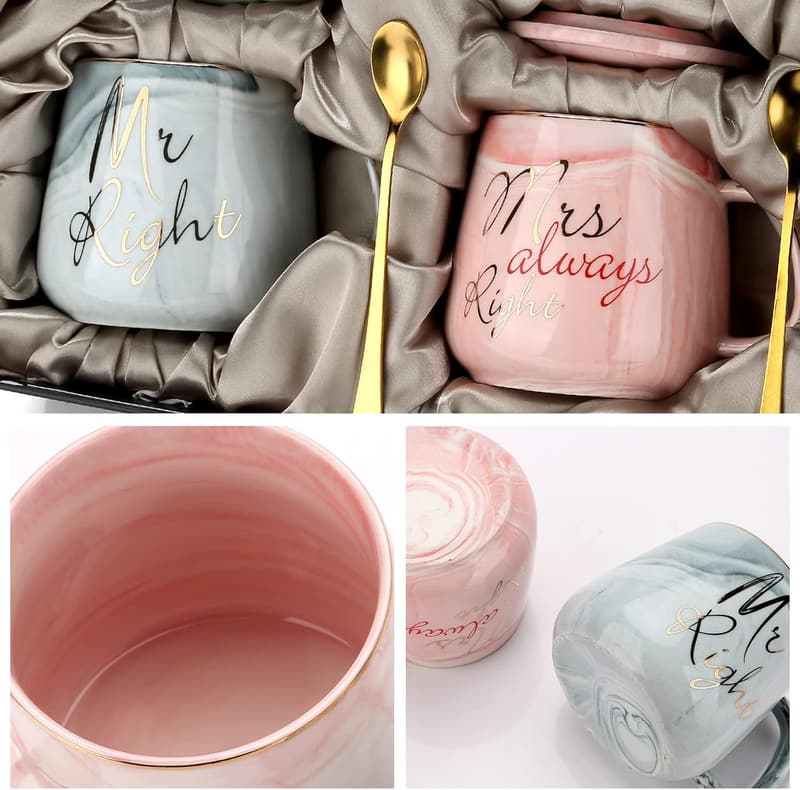 Couple Coffee Mugs Set - Mr. Right & Mrs. Always Right