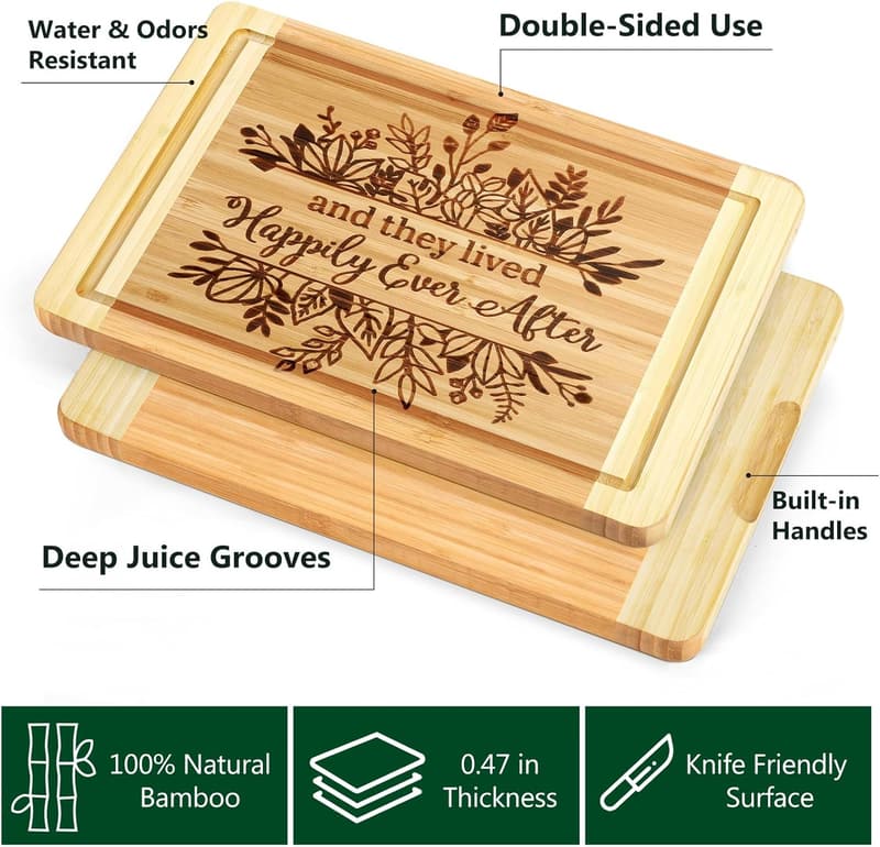2025 Wedding Gift: Engraved Cutting Board for Couples