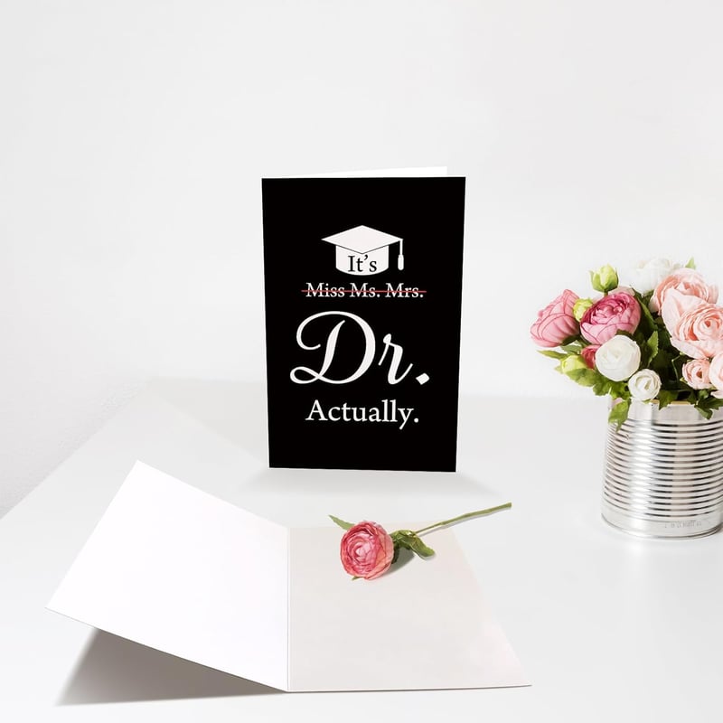PhD Graduation Card for Her - Funny Doctor Gifts