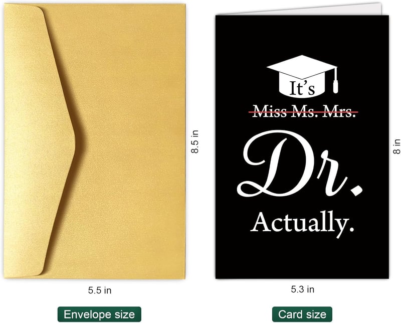 PhD Graduation Card for Her - Funny Doctor Gifts