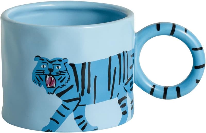 Thanksgiving Tiger Ceramic Mug, 14.5oz, Dishwasher Safe