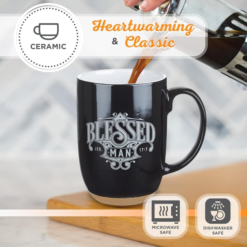 Inspirational Scripture Mug for Men – 15 oz, Lead-Free, Dishwasher-Safe