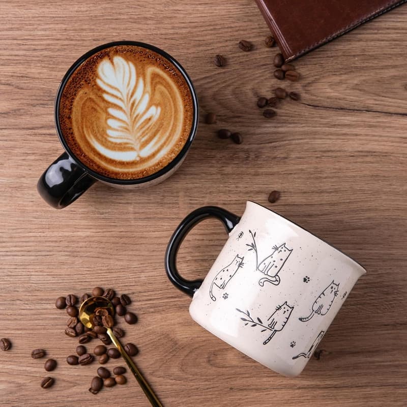 Oversized Ceramic Coffee Mugs Set for Home & Office - 22 OZ, 2 Pcs