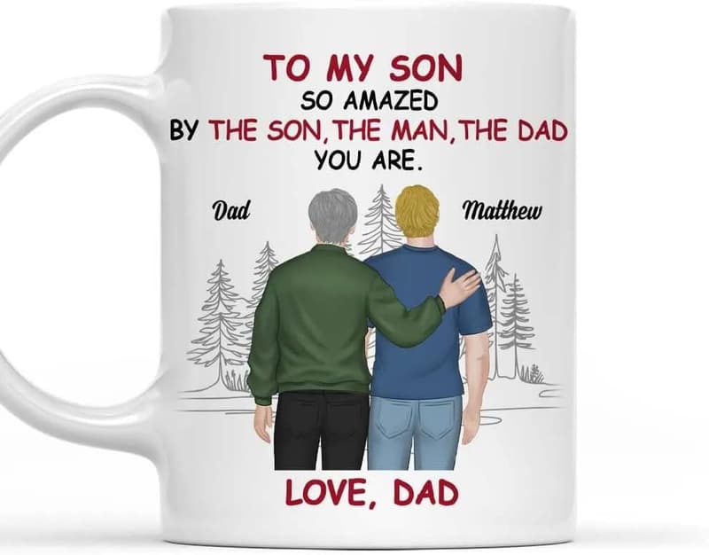Happy Father's Day Personalized Coffee Mug for New Dads
