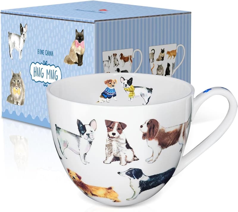 Dog Lover Mug - Premium 20 oz Bone China Coffee Tea Cup