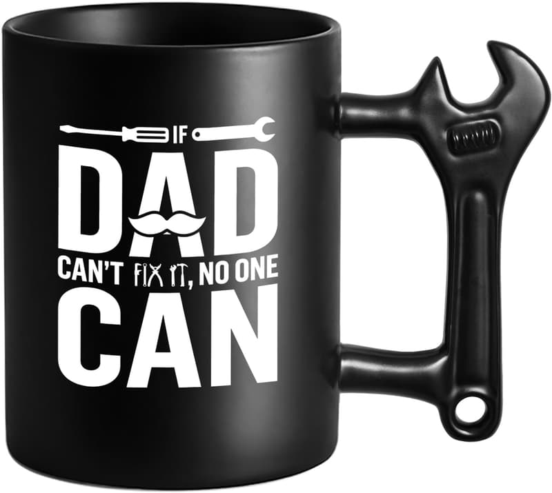 Funny Wrench Handle Coffee Mug for Dad - Birthday Gift