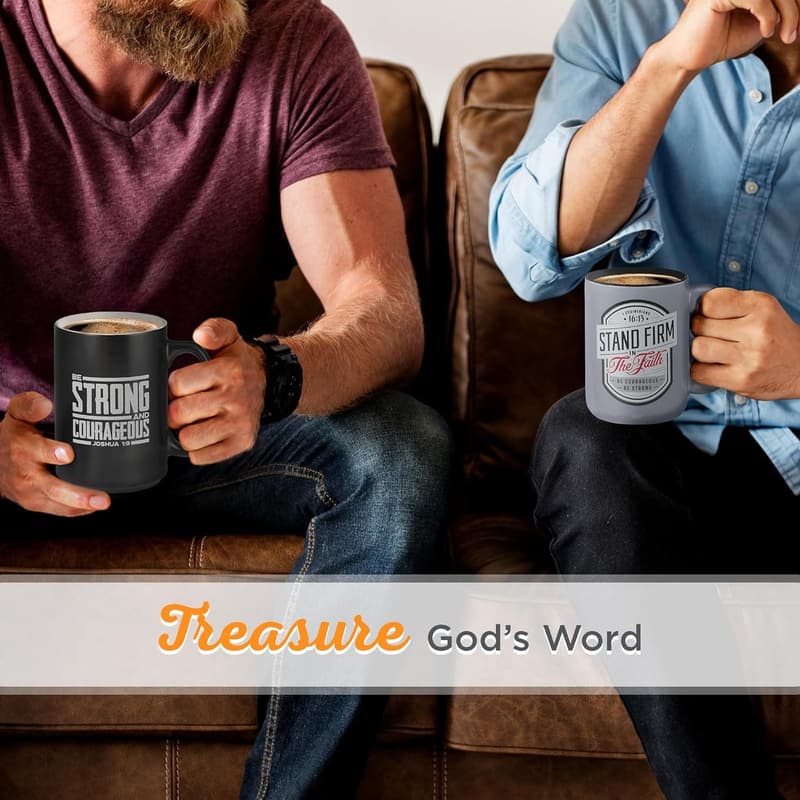 Inspirational Scripture Mug for Men & Women - 14 oz, Dishwasher Safe