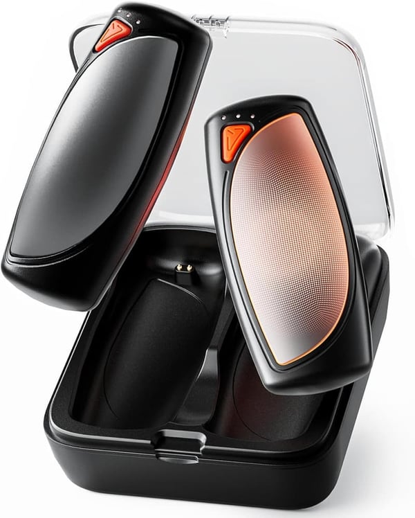 Rechargeable Double-Sided Hand Warmers with AI Charging Case