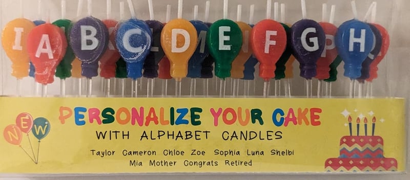 Personalized Balloon Birthday Candles for Custom Names