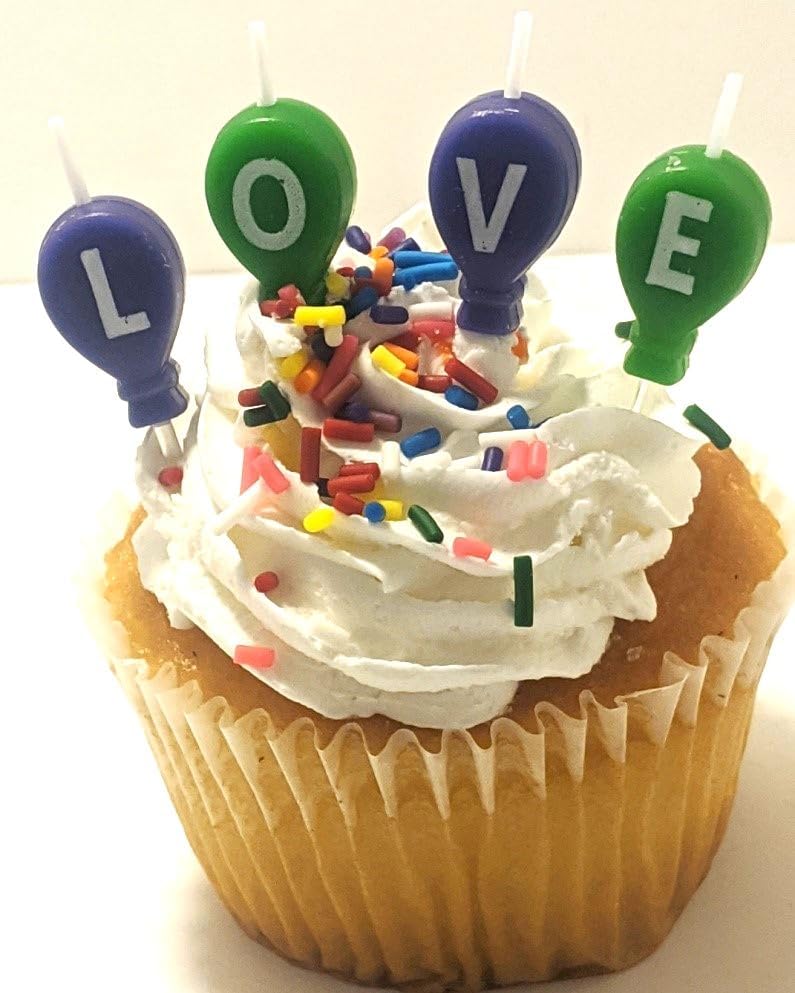Personalized Balloon Birthday Candles for Custom Names