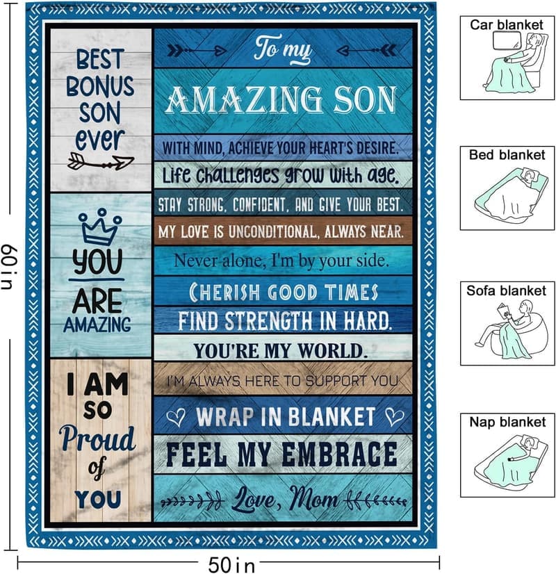 Birthday Gift: Super Soft Flannel Throw Blanket for Son