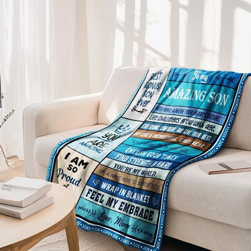Birthday Gift: Super Soft Flannel Throw Blanket for Son