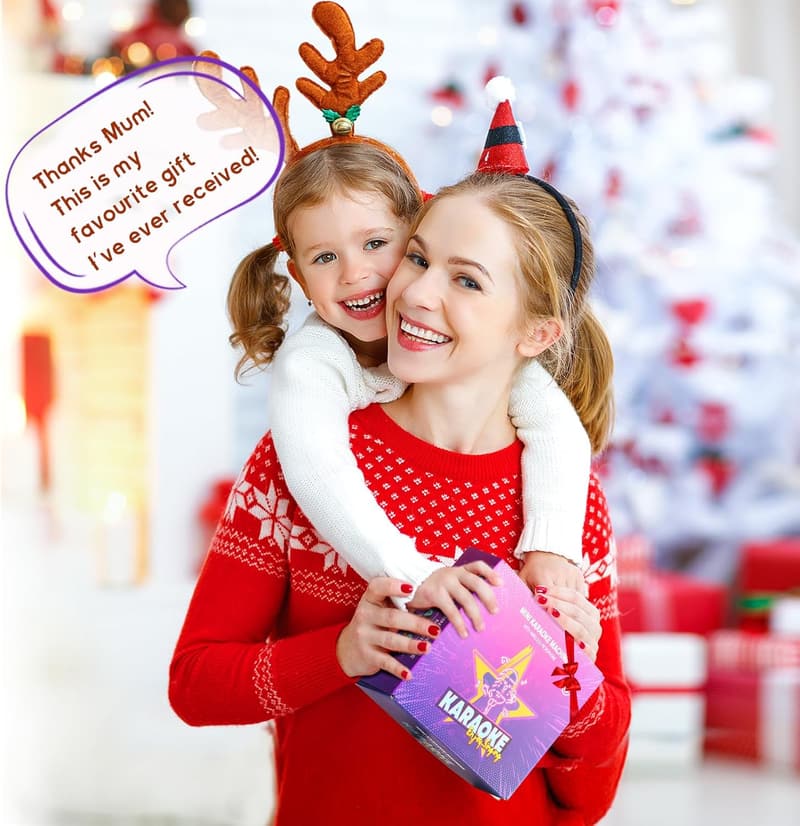 Portable Bluetooth Karaoke Machine with Wireless Microphone for Kids