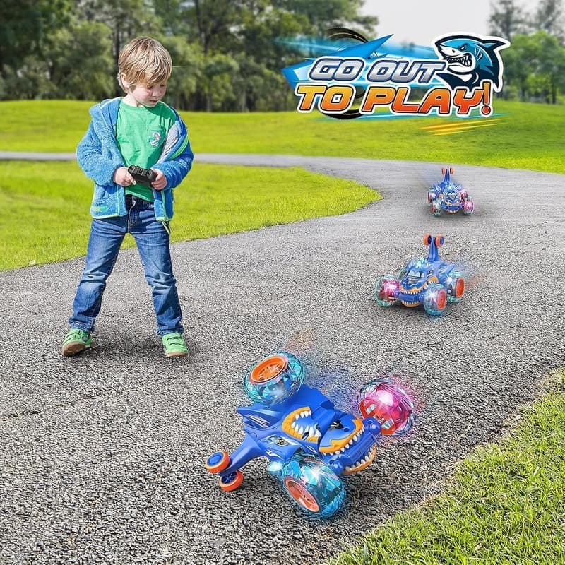 Shark Remote Control RC Car for Boys Age 4-10 - Birthday Gift