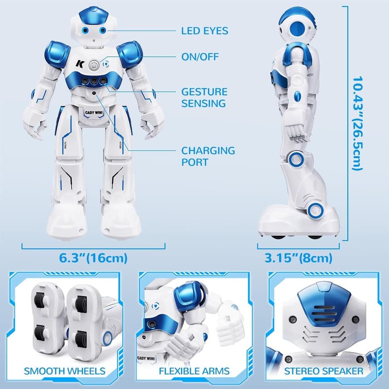 Gesture-Sensing Rechargeable RC Robot Toy for Kids