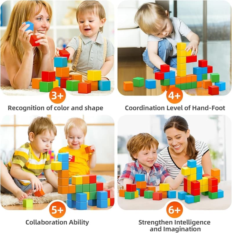 Large Magnetic Building Blocks for Kids - STEM Montessori Toy