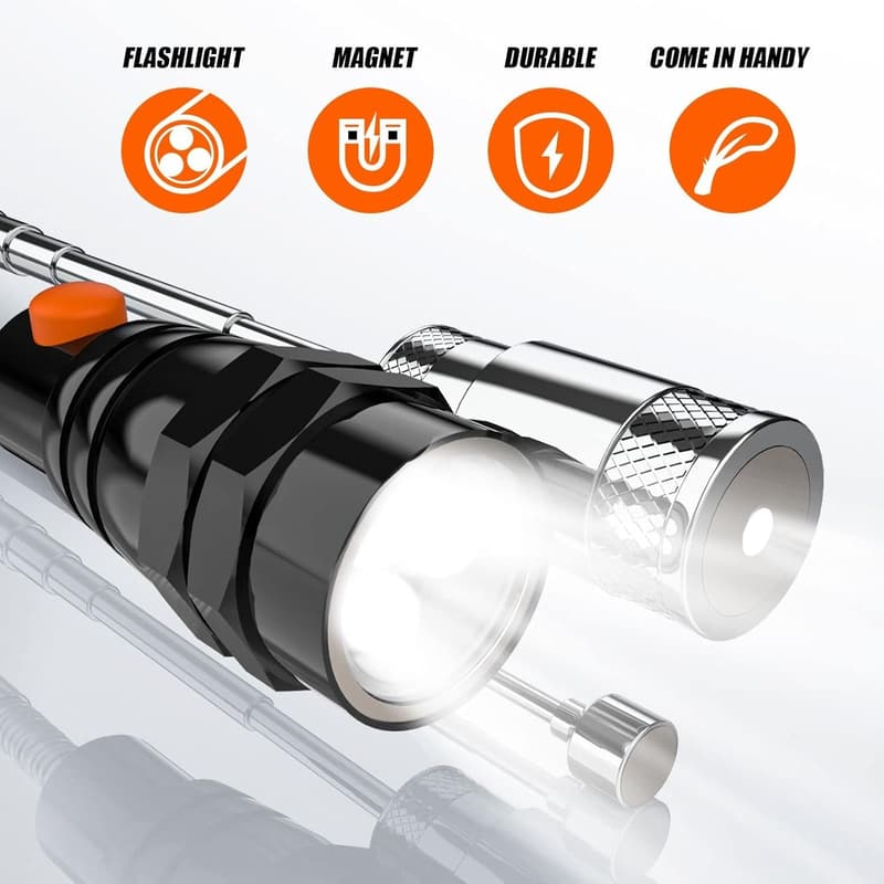Father's Day Telescoping Magnetic Pickup Tool Set with LED Flashlight