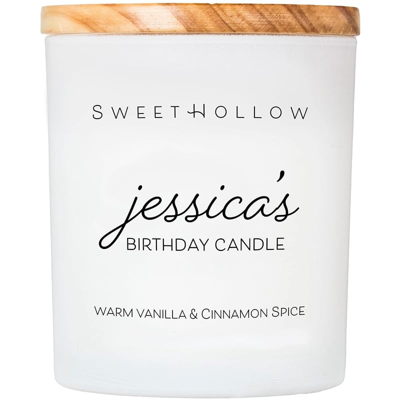 Personalized Birthday Candle Gift - Vanilla Cinnamon Coconut Wax