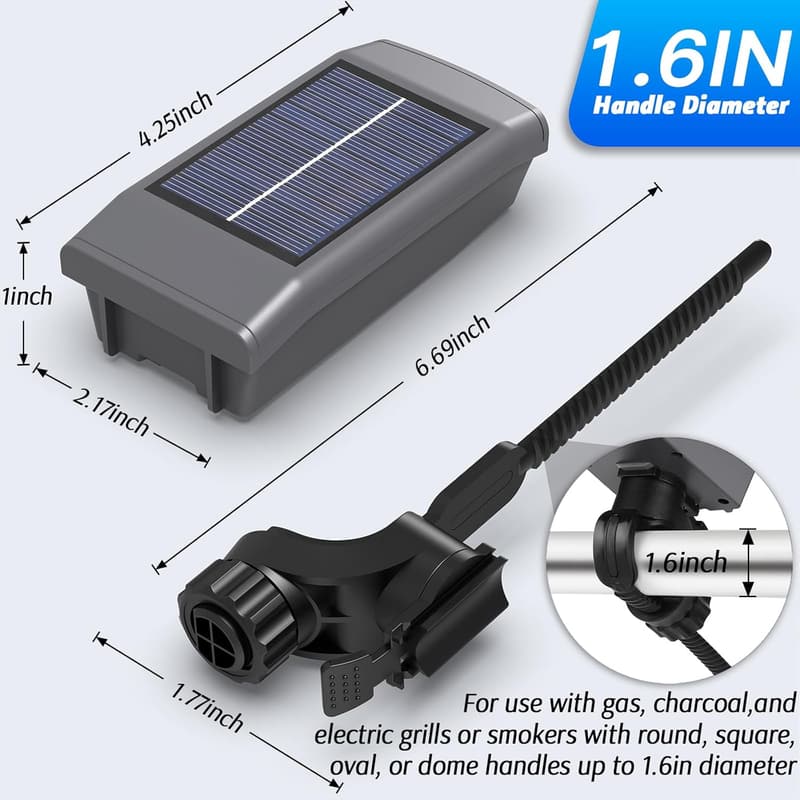 Solar-Powered BBQ Grill Light for Blackstone Griddle
