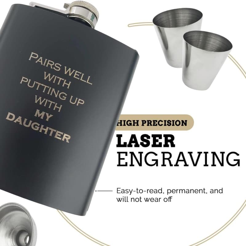 Funny Flask Gift for Son-in-Law on Wedding Day