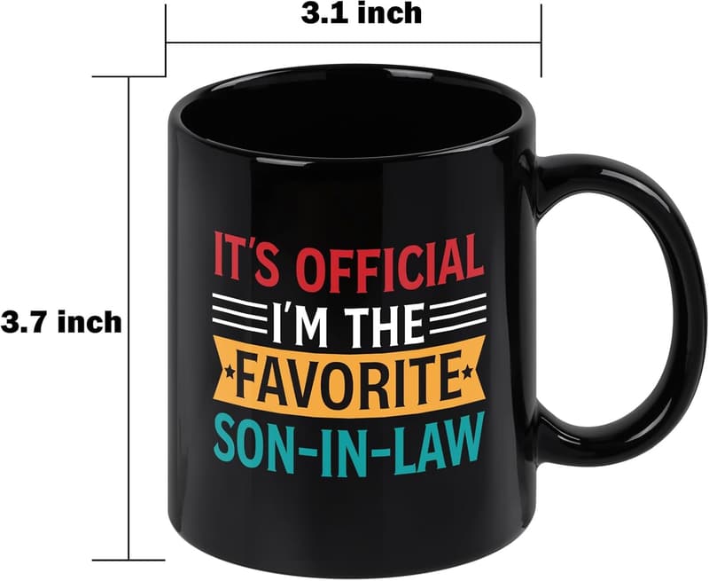 Favorite Son-in-Law Mug - 11 Oz Black Geschenk zu Weihnachten