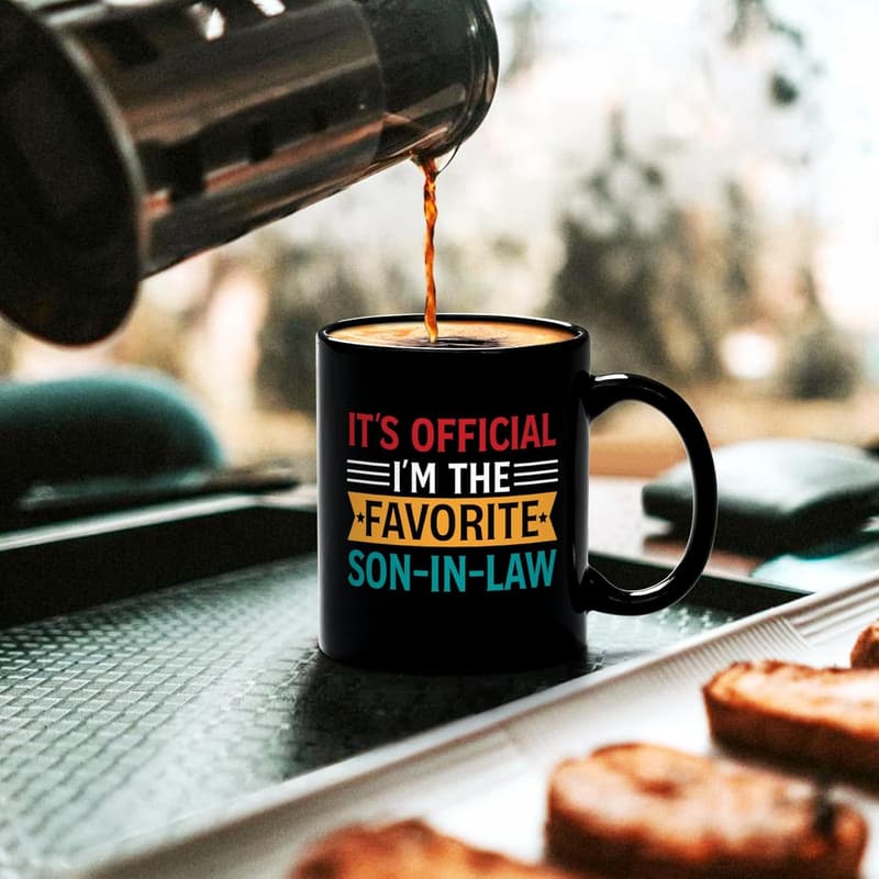 Favorite Son-in-Law Mug - 11 Oz Black Geschenk zu Weihnachten