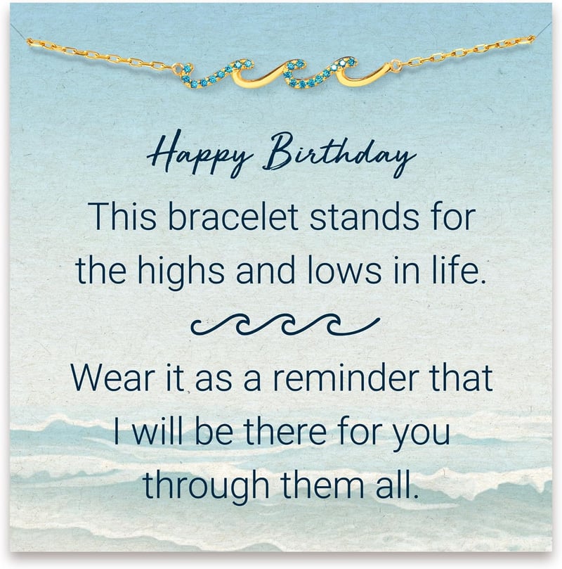 Women's Wave Bracelet - Ideal Birthday & Retirement Gift