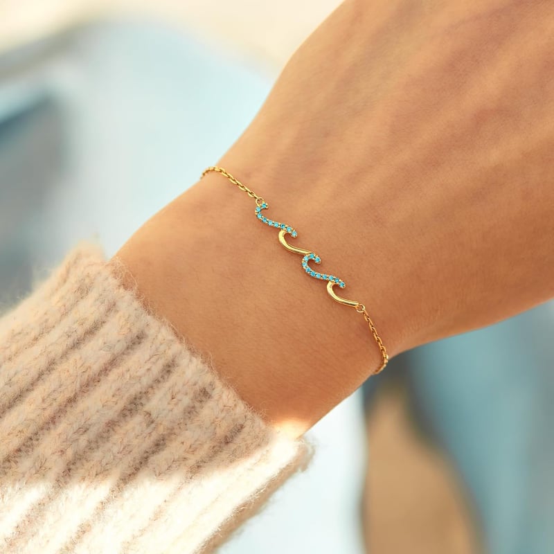 Women's Wave Bracelet - Ideal Birthday & Retirement Gift