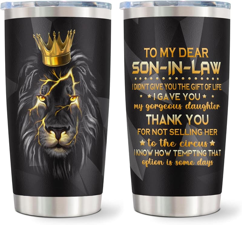 Birthday Tumbler Mug Gift for Son-in-Law, 20oz