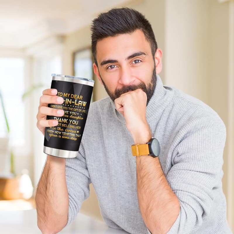 Birthday Tumbler Mug Gift for Son-in-Law, 20oz