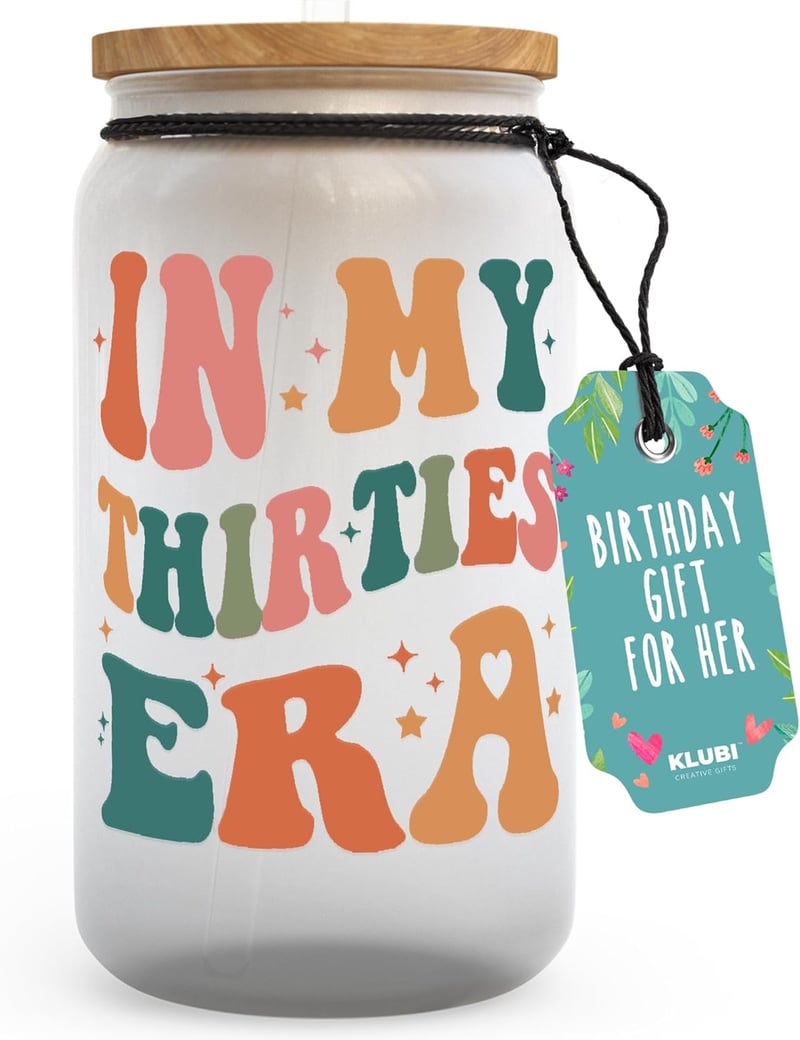 30th Birthday Glass Cup - 16 oz Gifts for Women
