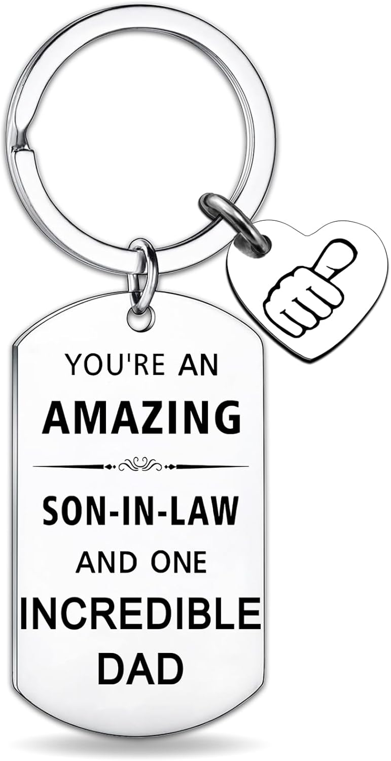 Sentimental Keychain Gift for Son-in-Law on Father's Day