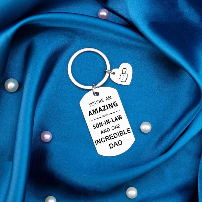 Sentimental Keychain Gift for Son-in-Law on Father's Day
