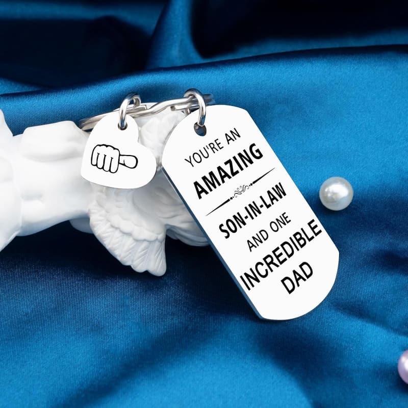 Sentimental Keychain Gift for Son-in-Law on Father's Day