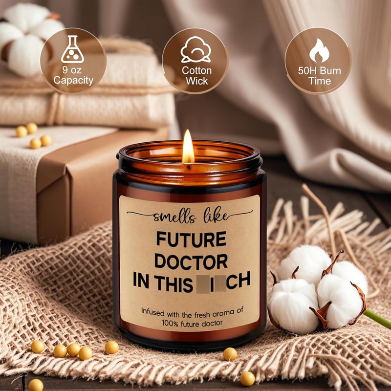 Future Doctor Gift Candles - Medical School Graduation Presents
