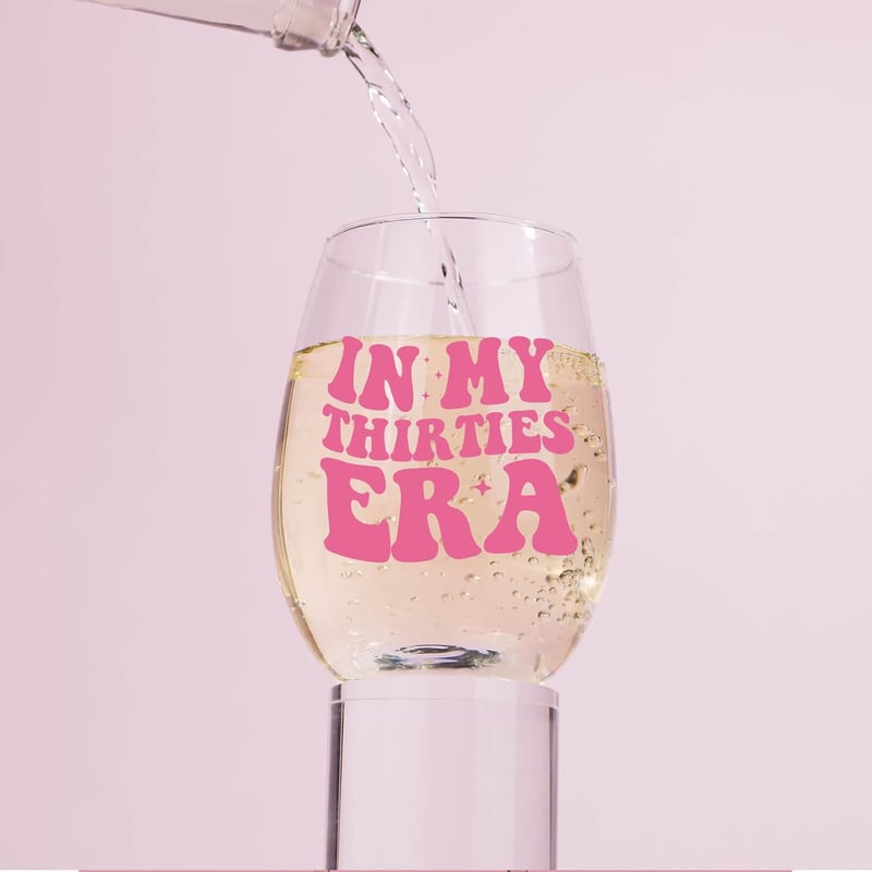 30th Birthday Wine Glass - Decorations & Gifts for Women