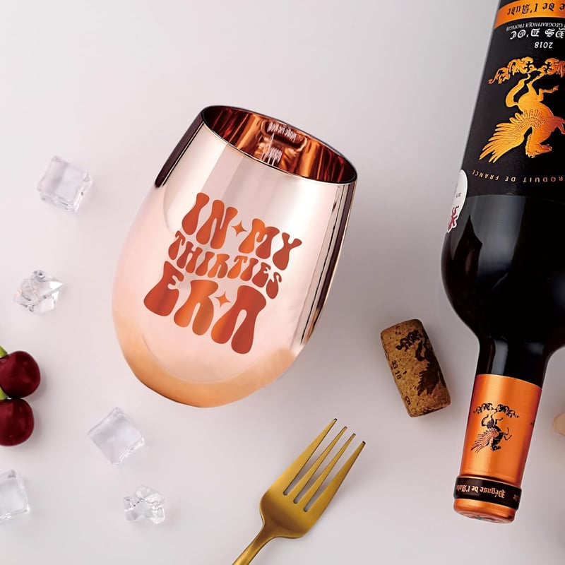 30th Birthday Stemless Wine Glass - Gift for Women