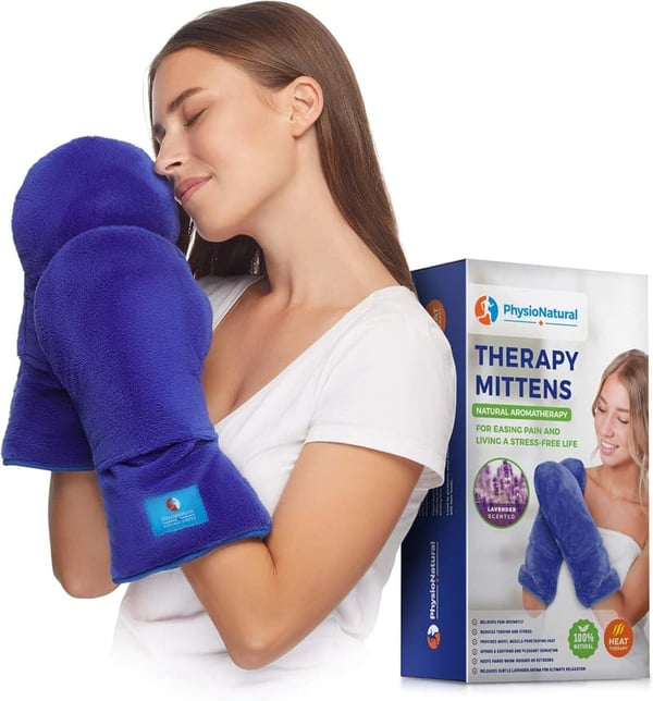 Microwave Safe Flax Seed Therapy Mittens for Joint Relief