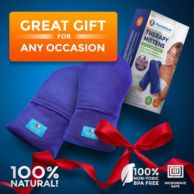 Microwave Safe Flax Seed Therapy Mittens for Joint Relief