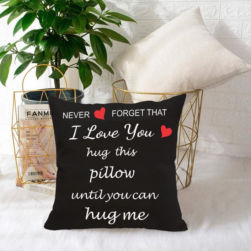 Valentine's Day Lover Pillow Cover & Keychain Set for Couples