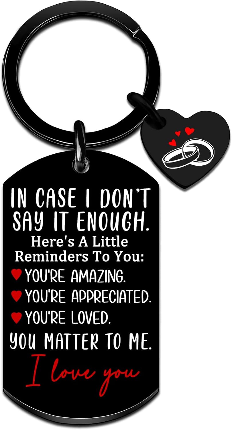 Romantic Anniversary Keychain for Couples, 