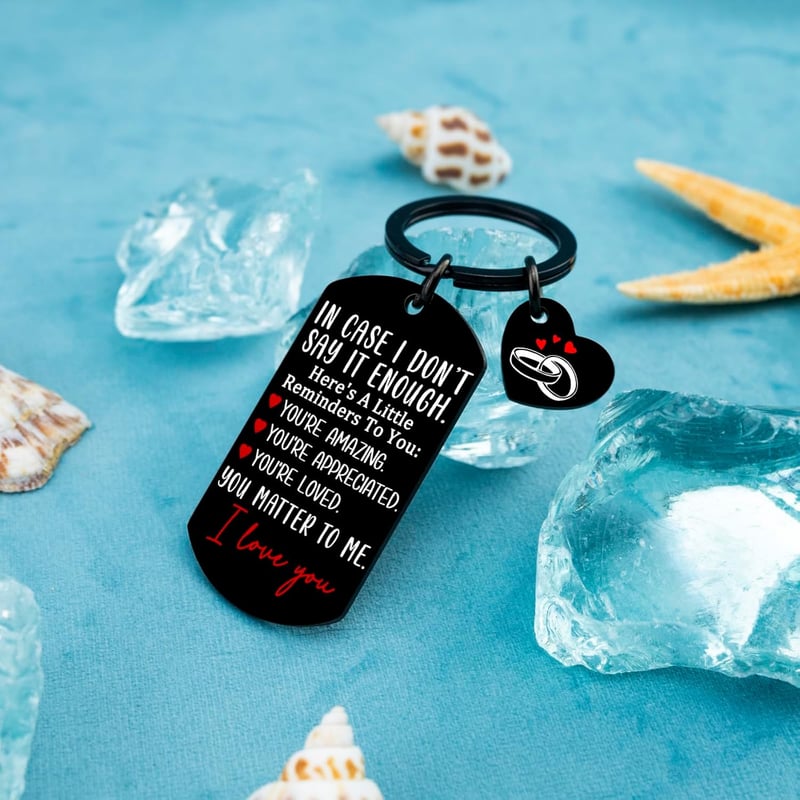 Romantic Anniversary Keychain for Couples, 