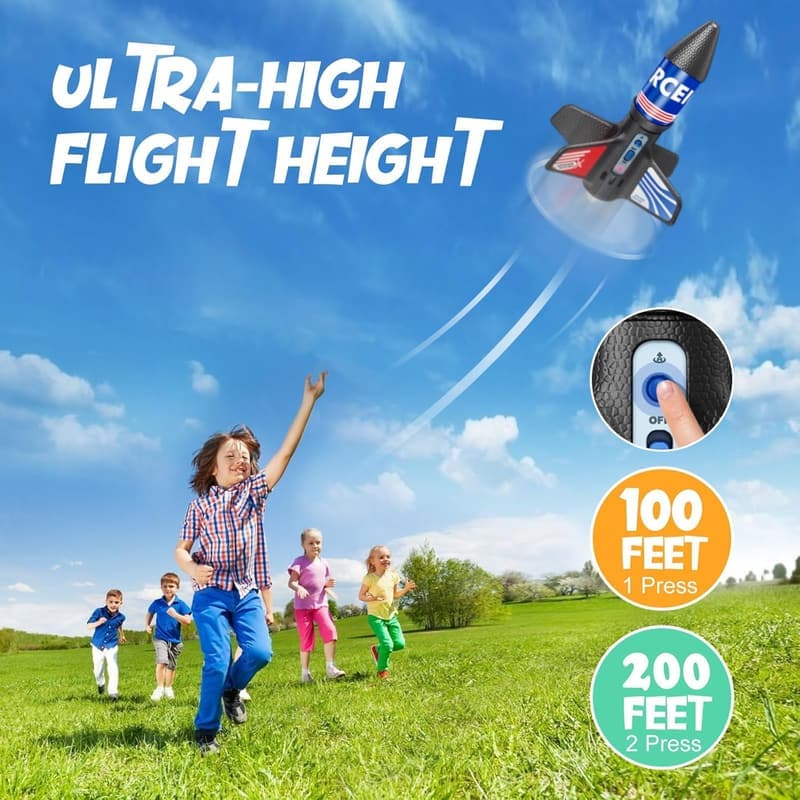 High-Flying Model Rocket Kit with Launch Set, Ages 8-13