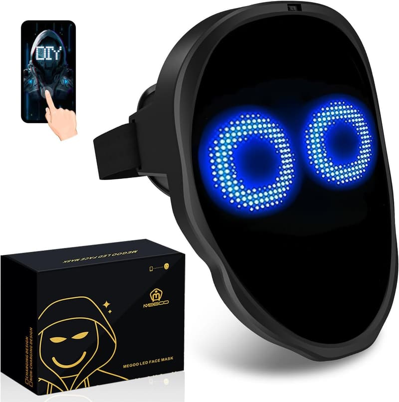Halloween LED Masquerade Face Mask with Bluetooth App