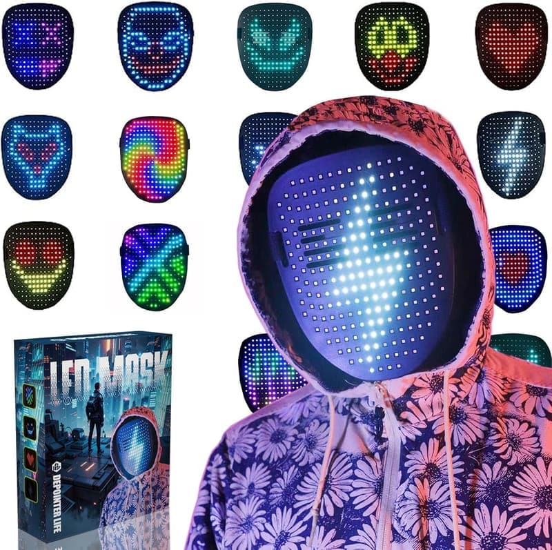 LED Gesture-Sensing Face Mask for Cosplay Parties