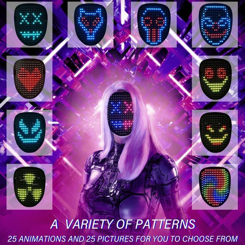 LED Gesture-Sensing Face Mask for Cosplay Parties
