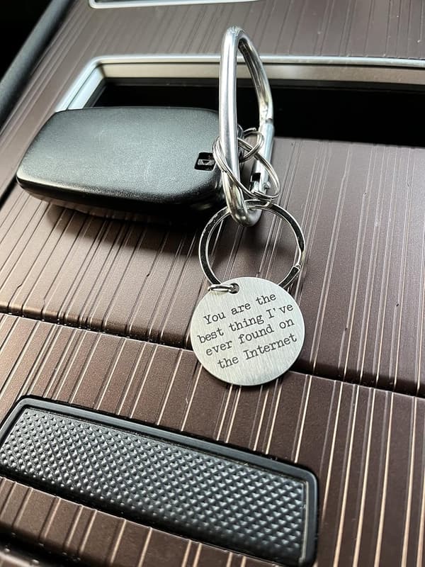 Long Distance Relationship Keychain for Boyfriend